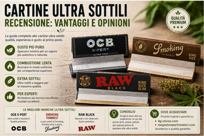 cartine ultra sottili recensione qualità cartine